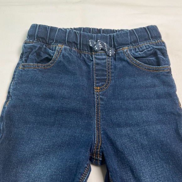 Jumping Beans Girls 4T Dark Blue Elastic Waist Jeans - Picture 2 of 5